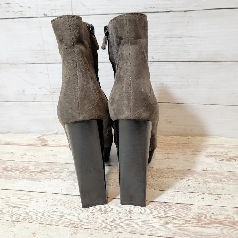 Costume National platform boots in grey suede - Picture 6 of 12
